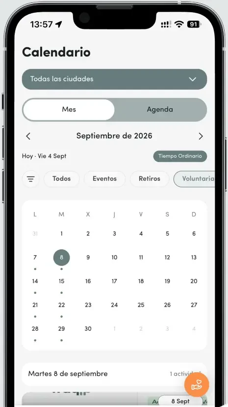 Calendario de eventos